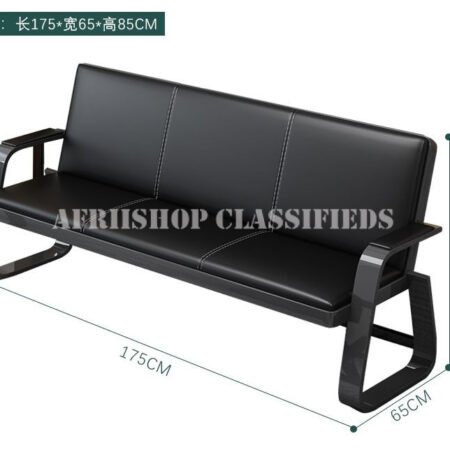 Office Sofa: 5 Seater Black Office Sofa