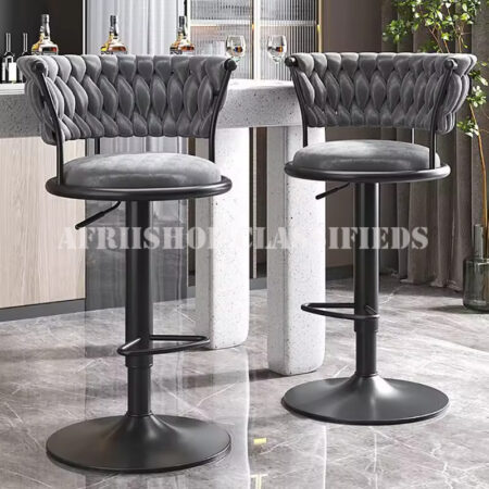 Barstool ; Leather Height Adjustable Barstool