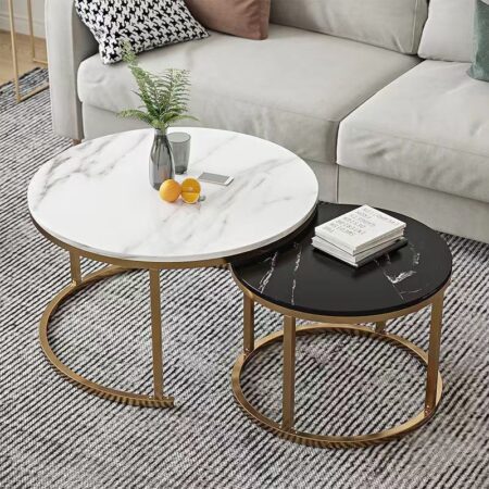 Dining Table: Marble Round Coffee Table