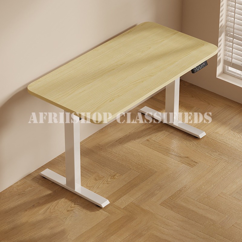 Standing Desk: White Height Office standing Desk