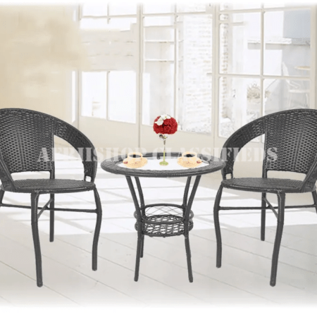 Outdoor Chair: 2-Seater Rattan Outdoor Set