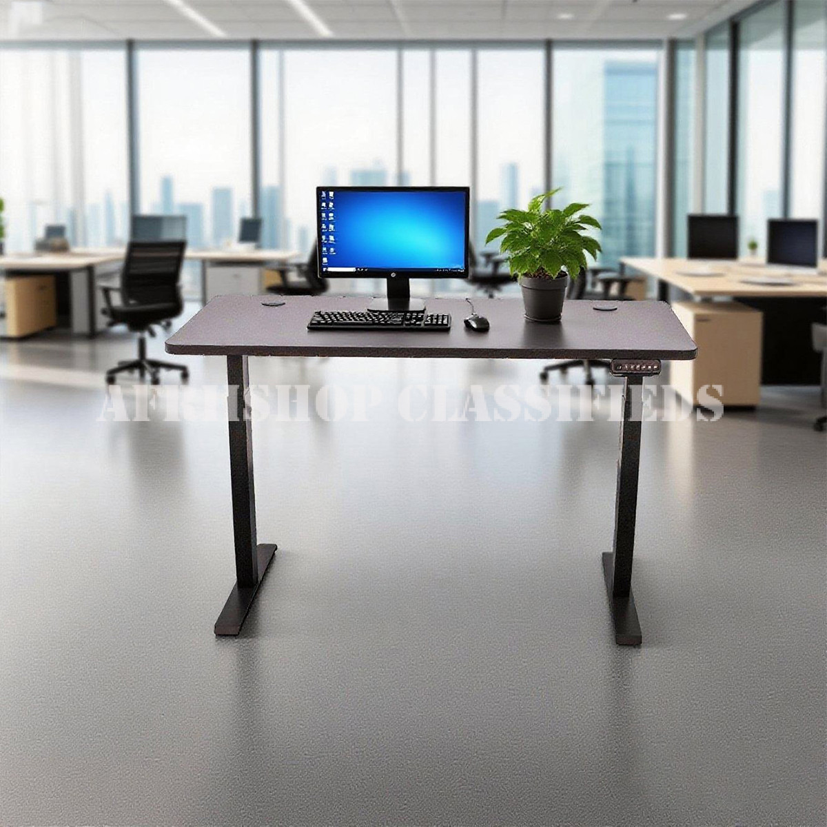 Standing Desk: White Adjustable Standing Office Desk