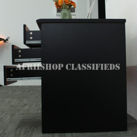 Study Desk: Pure Wood Brown Office Study Desk