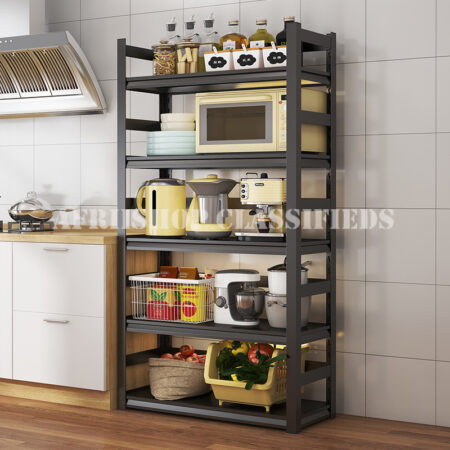 Office Bookshelf: 5 Tier Black Office Bookshelf