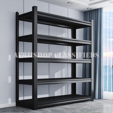 Office Bookshelf: 5 Tier Black Office Cabinet