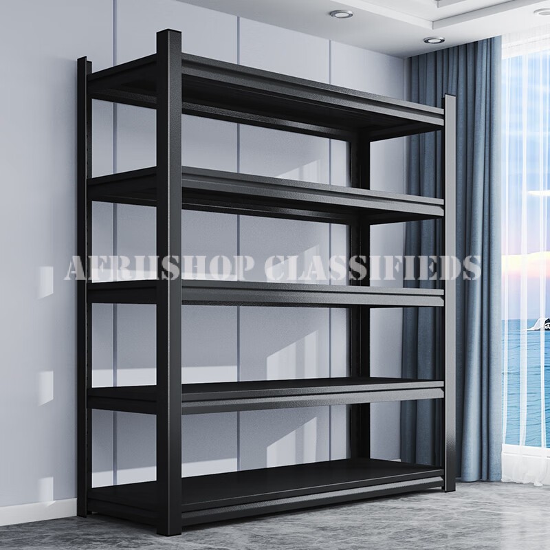 Office Bookshelf: 5 Tier Black Office Cabinet