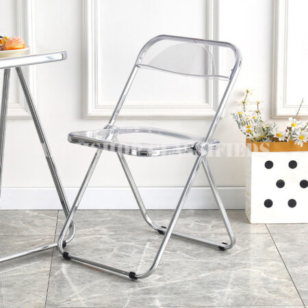 Dining Chair; Transparent Acrylic Folding Chair