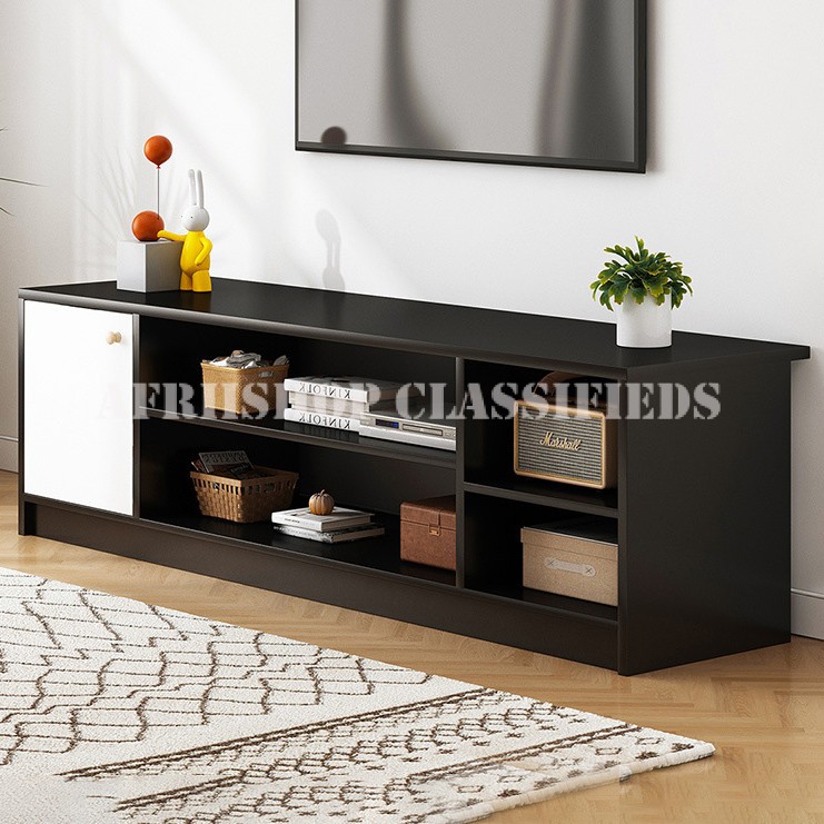 Living Room Furniture; Wooden Entertainment TV Cabinet with Storage