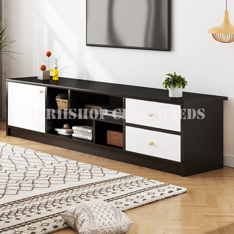 Living Room Furniture; Wooden Entertainment TV Cabinet with Storage