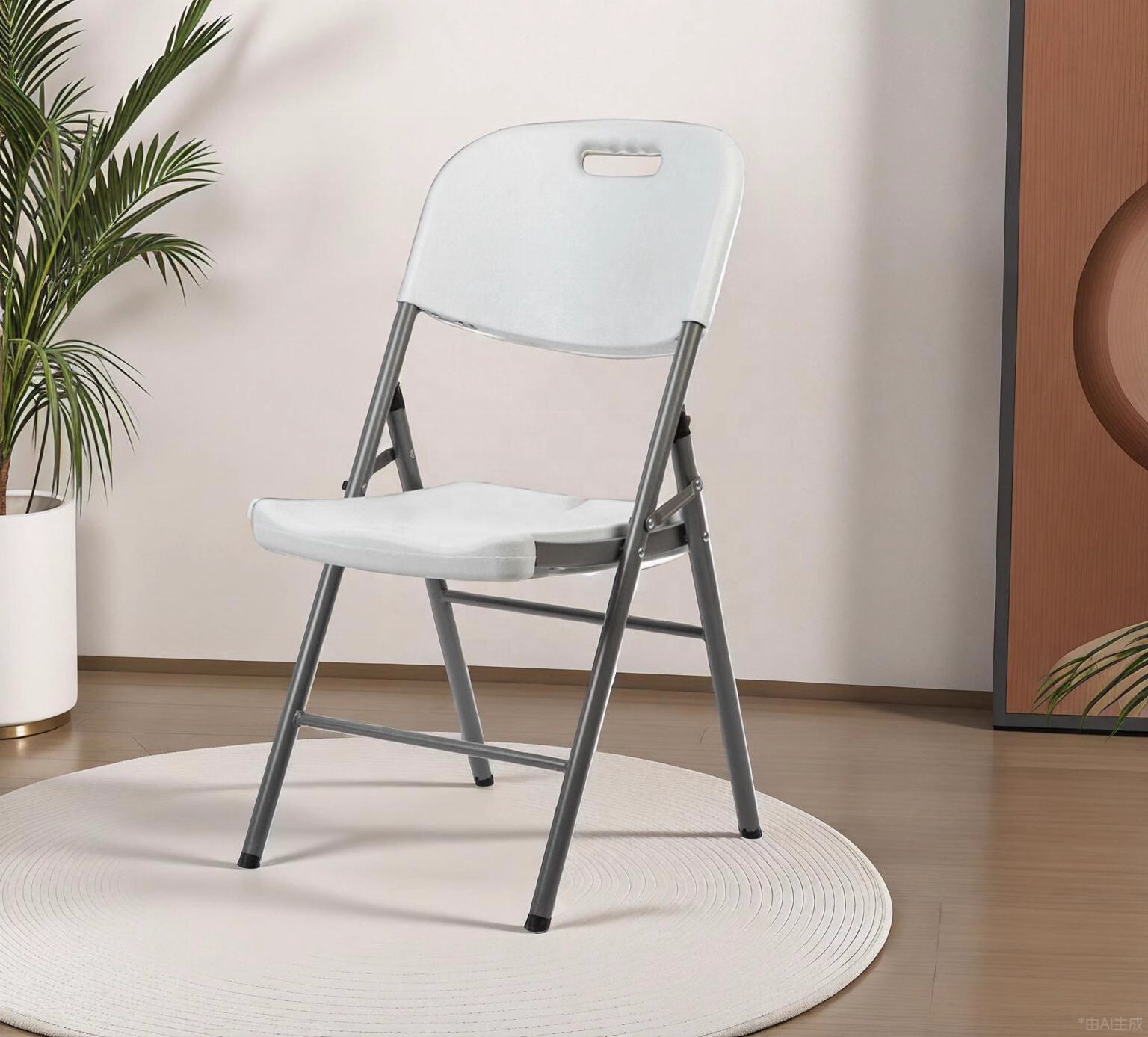 Outdoor Chairs;Patio Foldable Stackable Plastic Chair