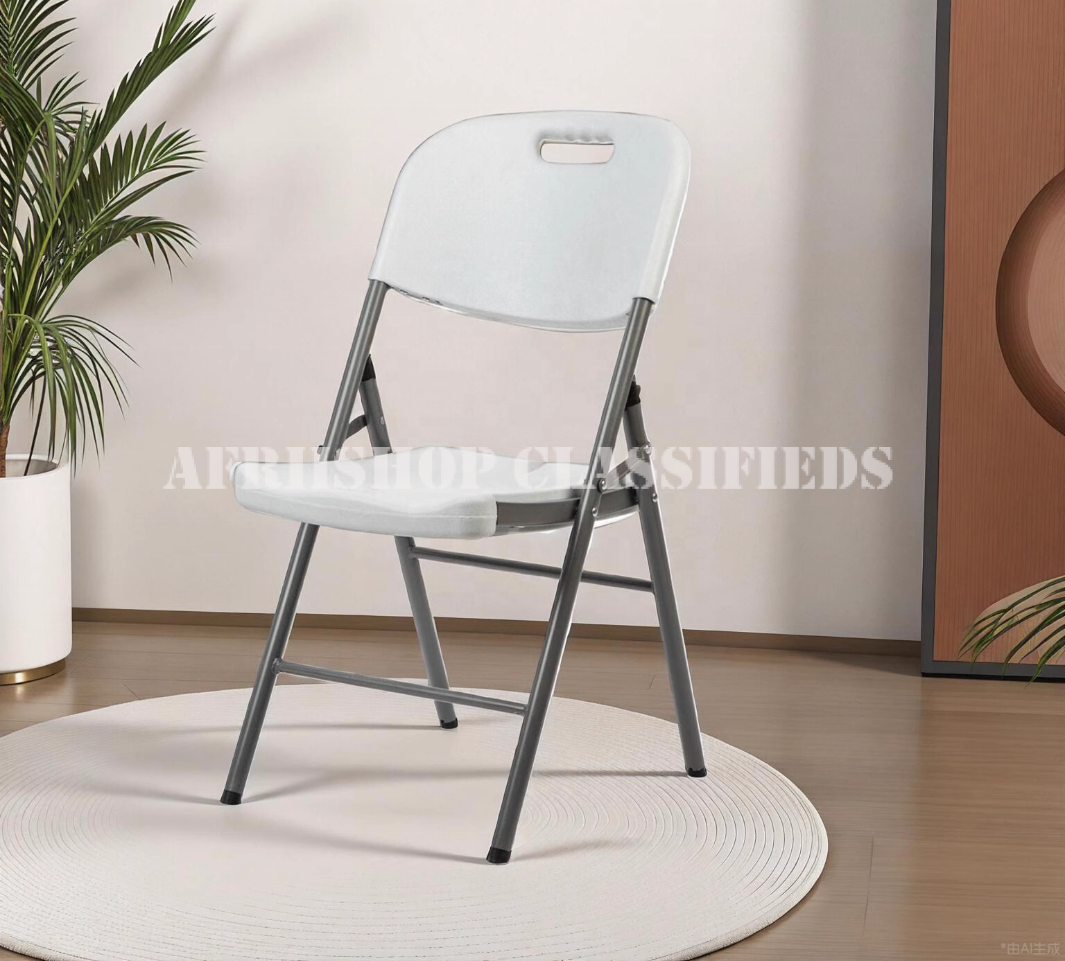 Outdoor Chairs;Patio Foldable Stackable Plastic Chair