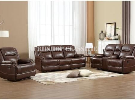 Home Sofa; 5-Seater Reclining Living Room Sofa
