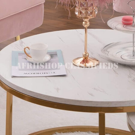 Coffe Tables:Pair Marble Tables