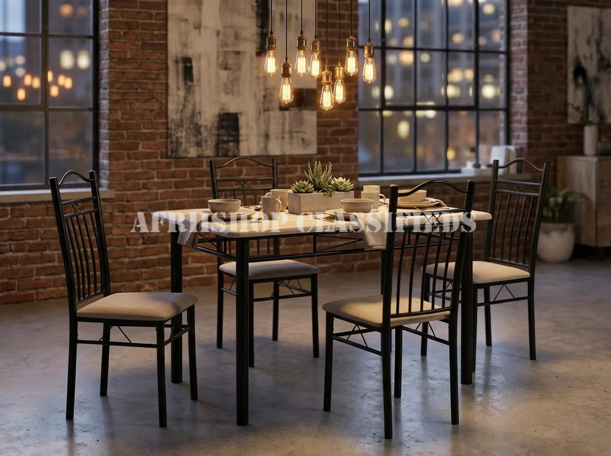 Dining Tables; Dining Table Set With Iron Legs