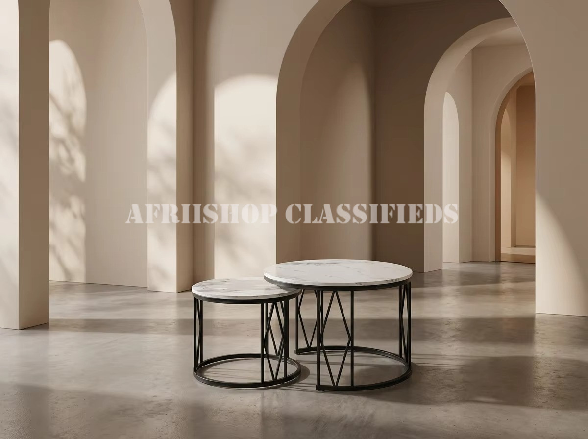 Coffee Tables; Modern Design Home Round Metal Legs Coffee Table