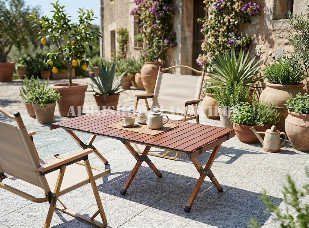 Dining Tables; Portable Outdoor Foldable Dining Table