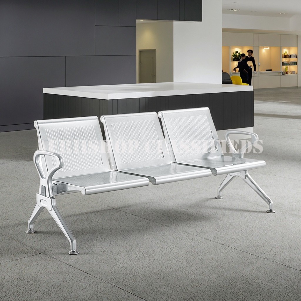 Benches; Modern Design 3-Seater Stainless Steel