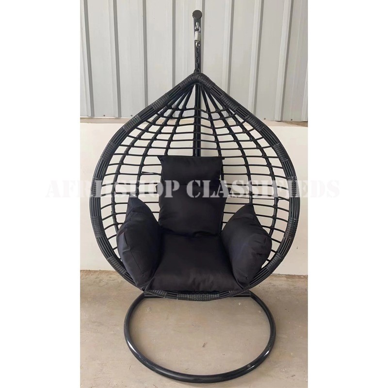 Home Chairs; Patio Single Seat Hanging Chair With Stand