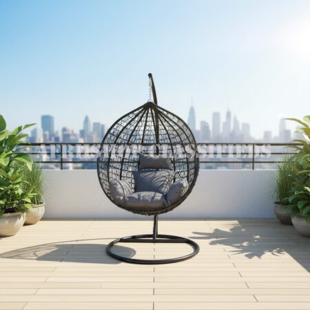 Home Chairs; Patio Single Seat Hanging Chair With Stand