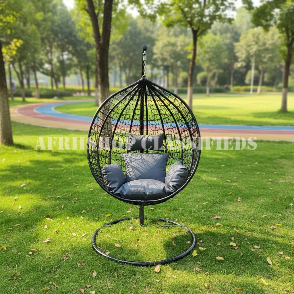 Home Chairs; Patio Single Seat Hanging Chair With Stand