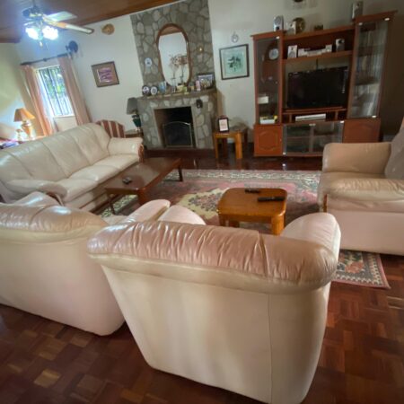 5-Seater Leather Living Room Sofa