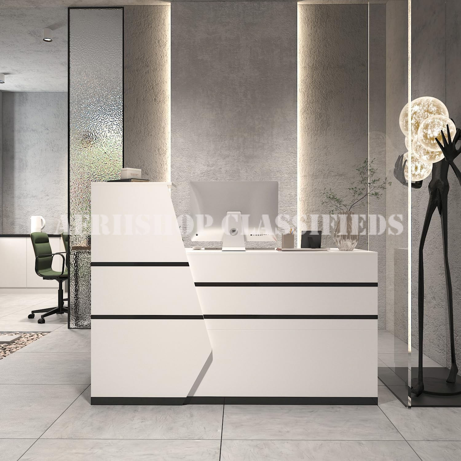 Reception Desk;Rectangular Wood Reception Desk