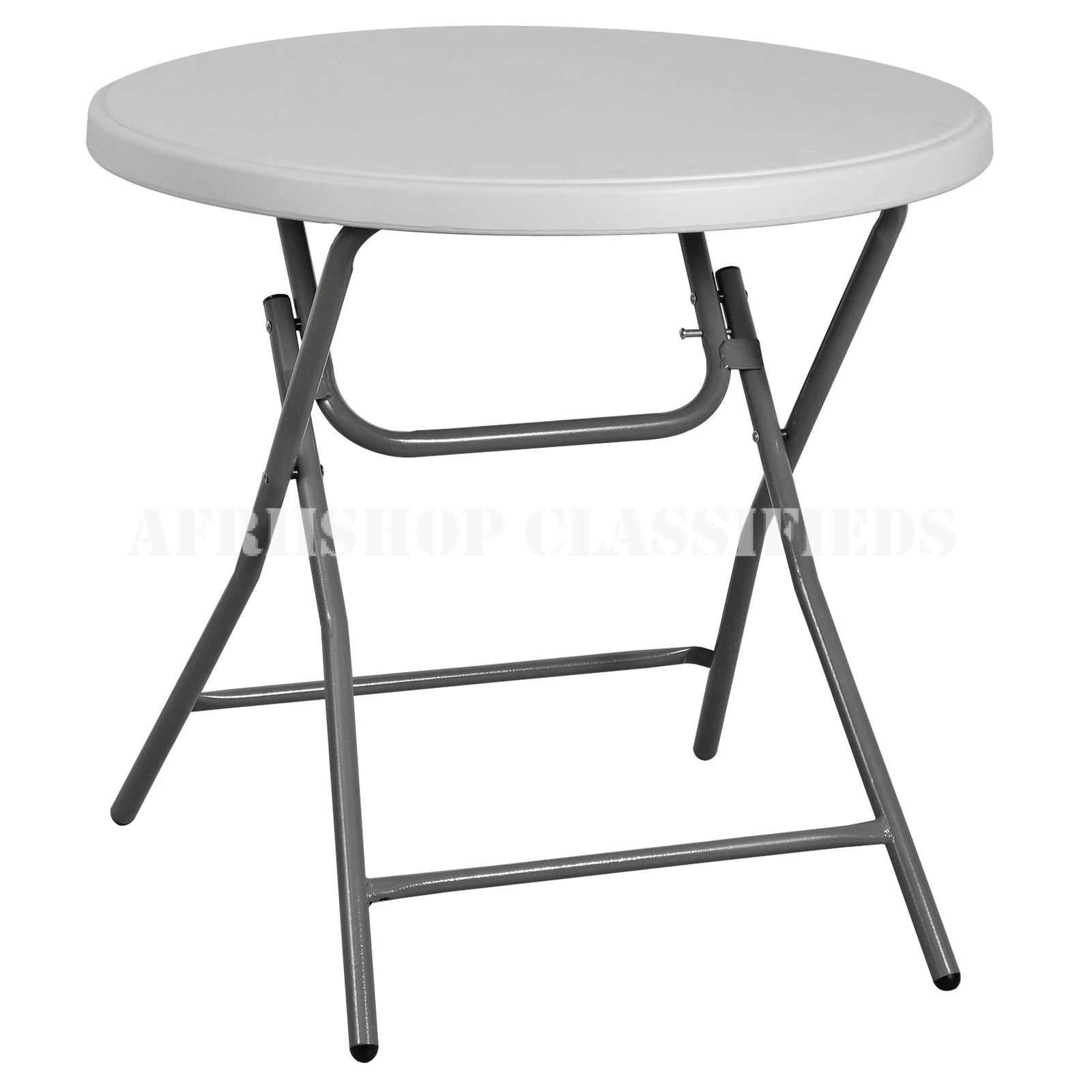 Foldable Table; White Round Folding Plastic Table
