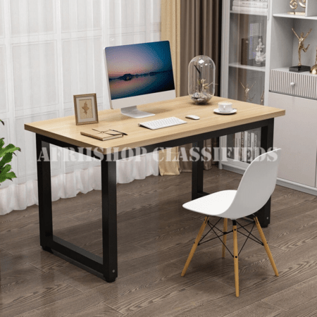 Office Desk; Metal Frame Wooden Computer Desk