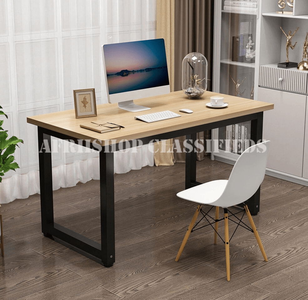 Office Desk; Metal Frame Wooden Computer Desk