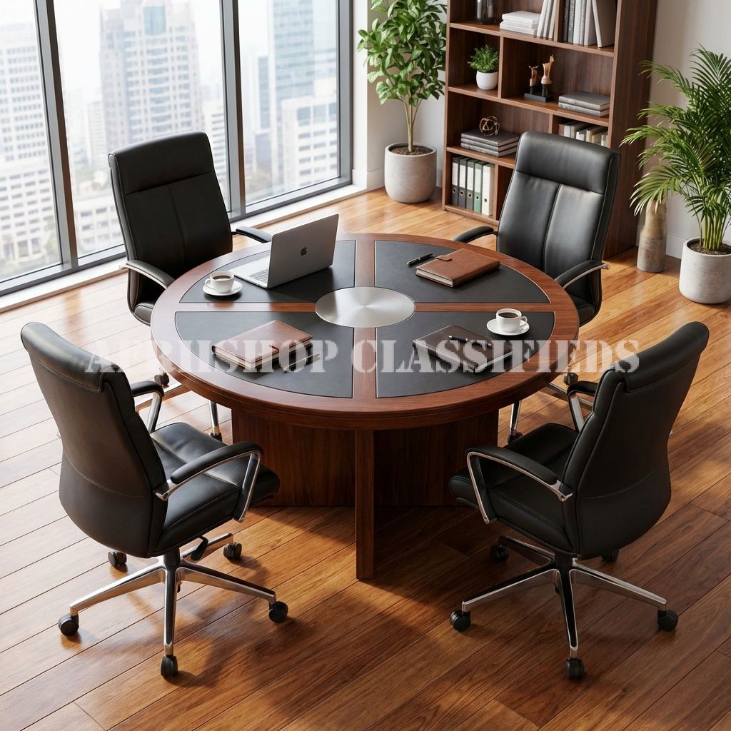 Boardroom Table; 4-Seater Round Boardroom Table