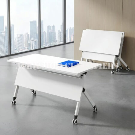 Office Table; 1.2m White Foldable Table