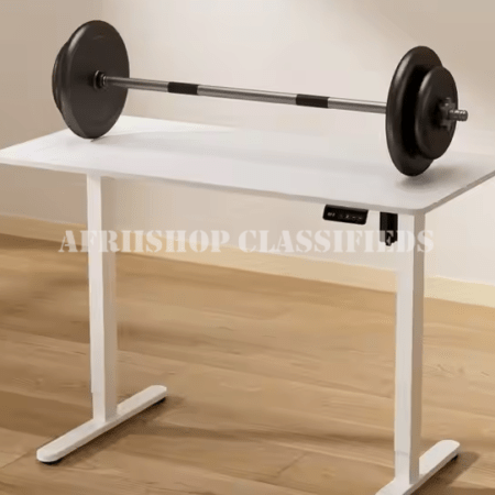 Standing Desk: White Height Office standing Desk