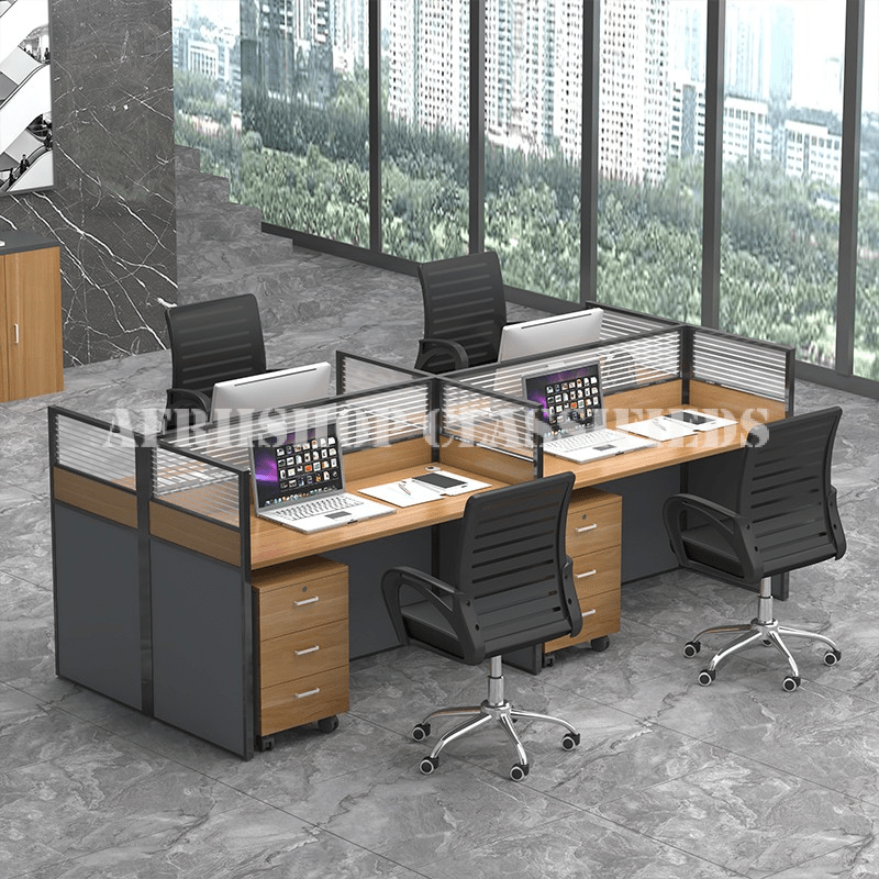 Office Workstation; 4-Way Modular Office Workstation