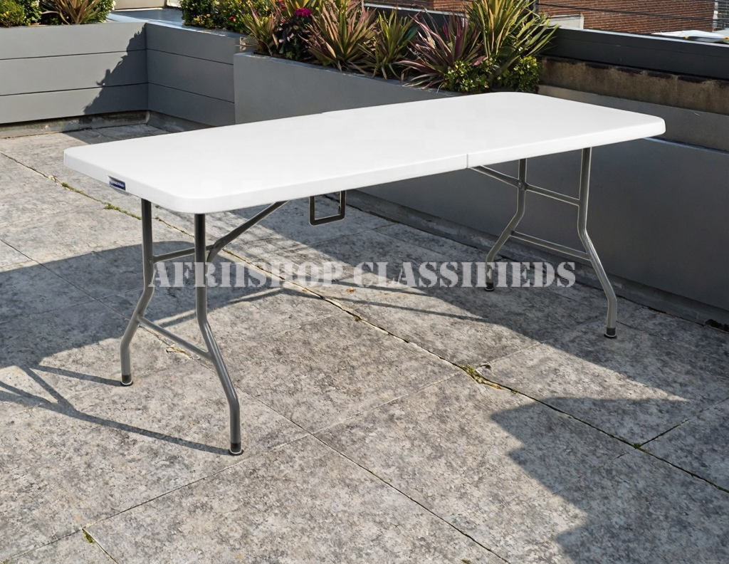 Foldable Table : White Foldable Plastic Dining Table