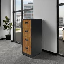 Cabinets; 4-Drawer Metallic Office Cabinet