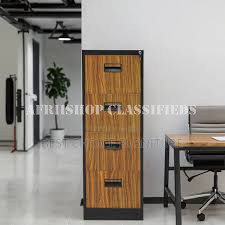 Cabinets; 4-Drawer Metallic Office Cabinet
