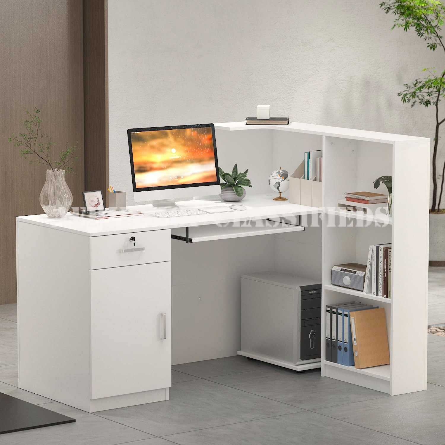 Reception Desk;Rectangular Wood Reception Desk