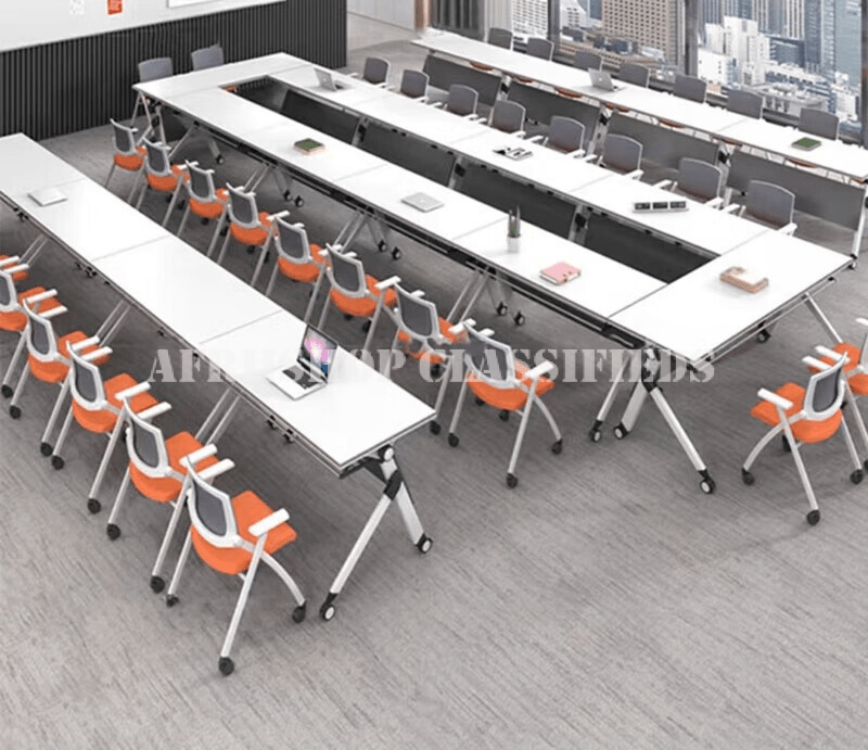 Foldable Table : White Foldable Office Table