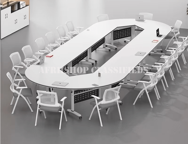 Foldable Table : White Foldable Office Students Table