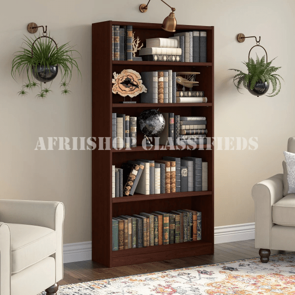 Bookshelves;5-Tier Wooden Custom Bookshelf