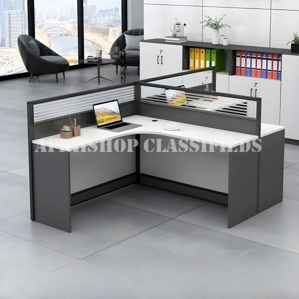 Office Workstation; Curved 2 Way MDF Office Workstation
