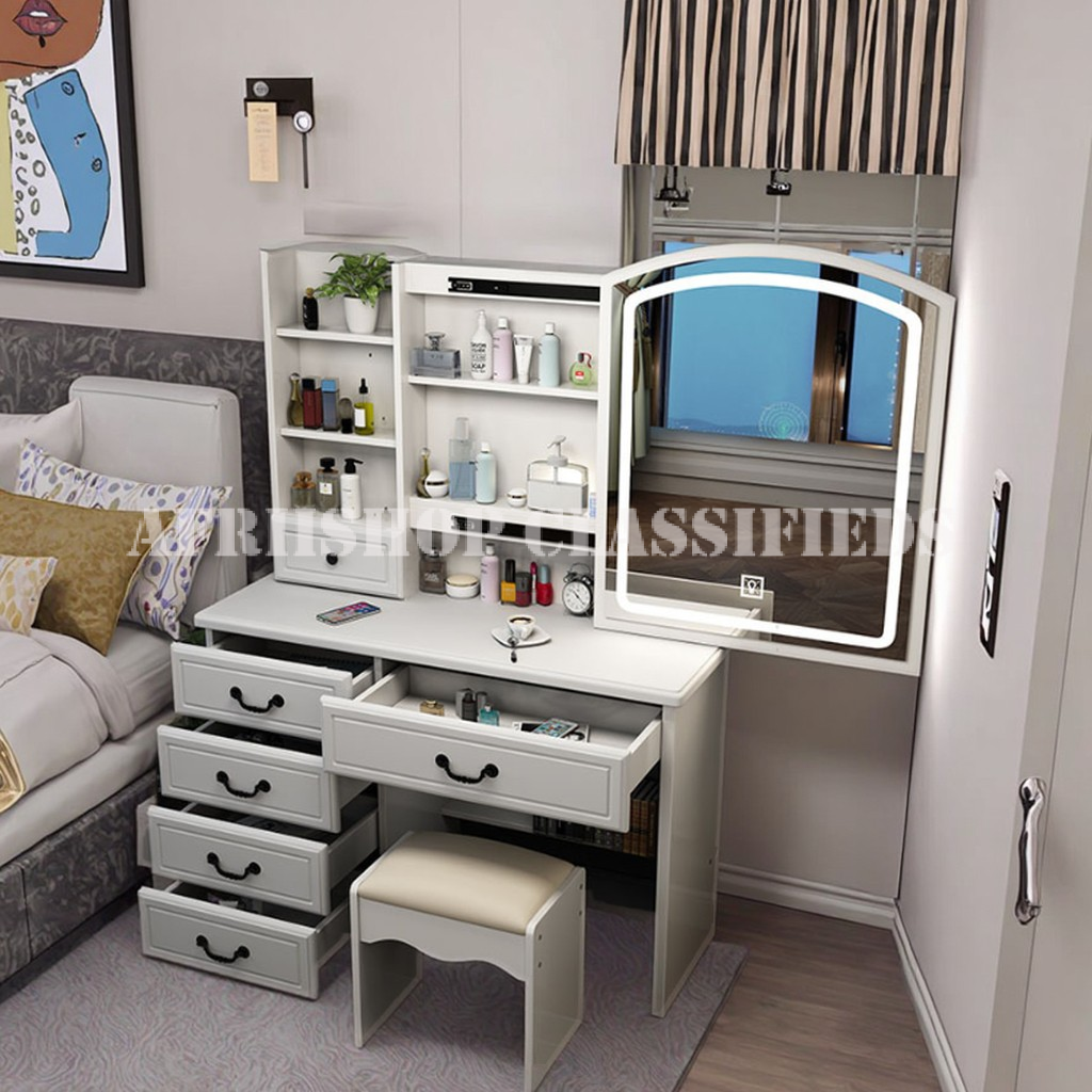Dressing Table;Vanity Dressing Mirror With Sliding Mirror
