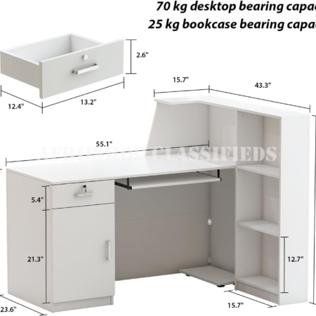 Reception Desk;Rectangular Wood Reception Desk