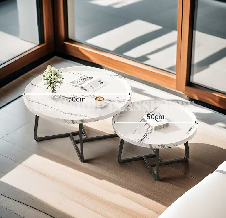 Coffee Table: High-End Nordic Nesting Coffee Table