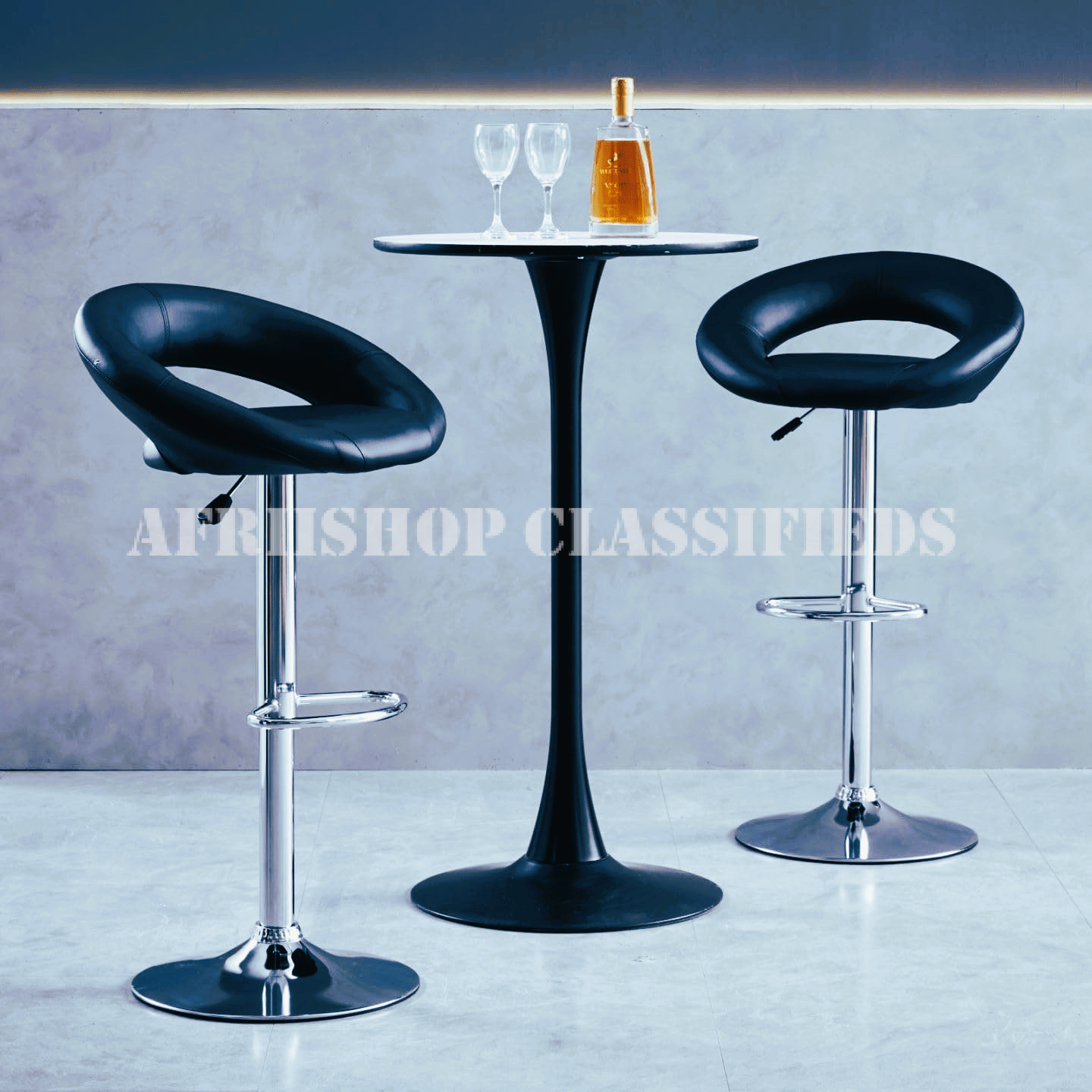 Adjustable Leather Counter Barstools
