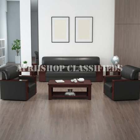 Office Sofa; Leather Waiting 5 Person Office Sofa