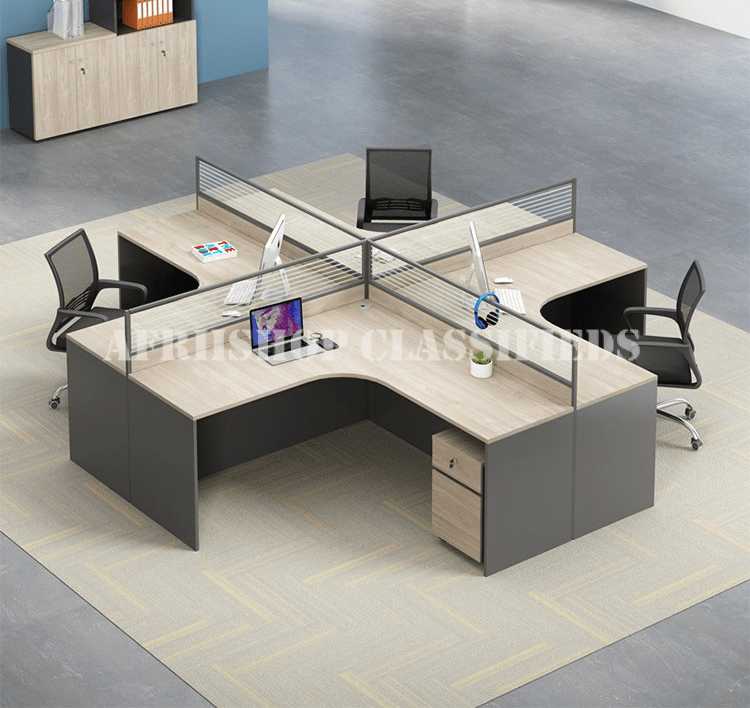 Office Workstation; 4 Way Curve MF Office Workstation