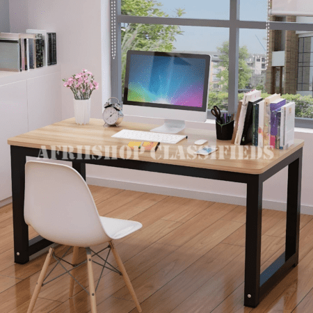 Office Desk; Metal Frame Wooden Computer Desk