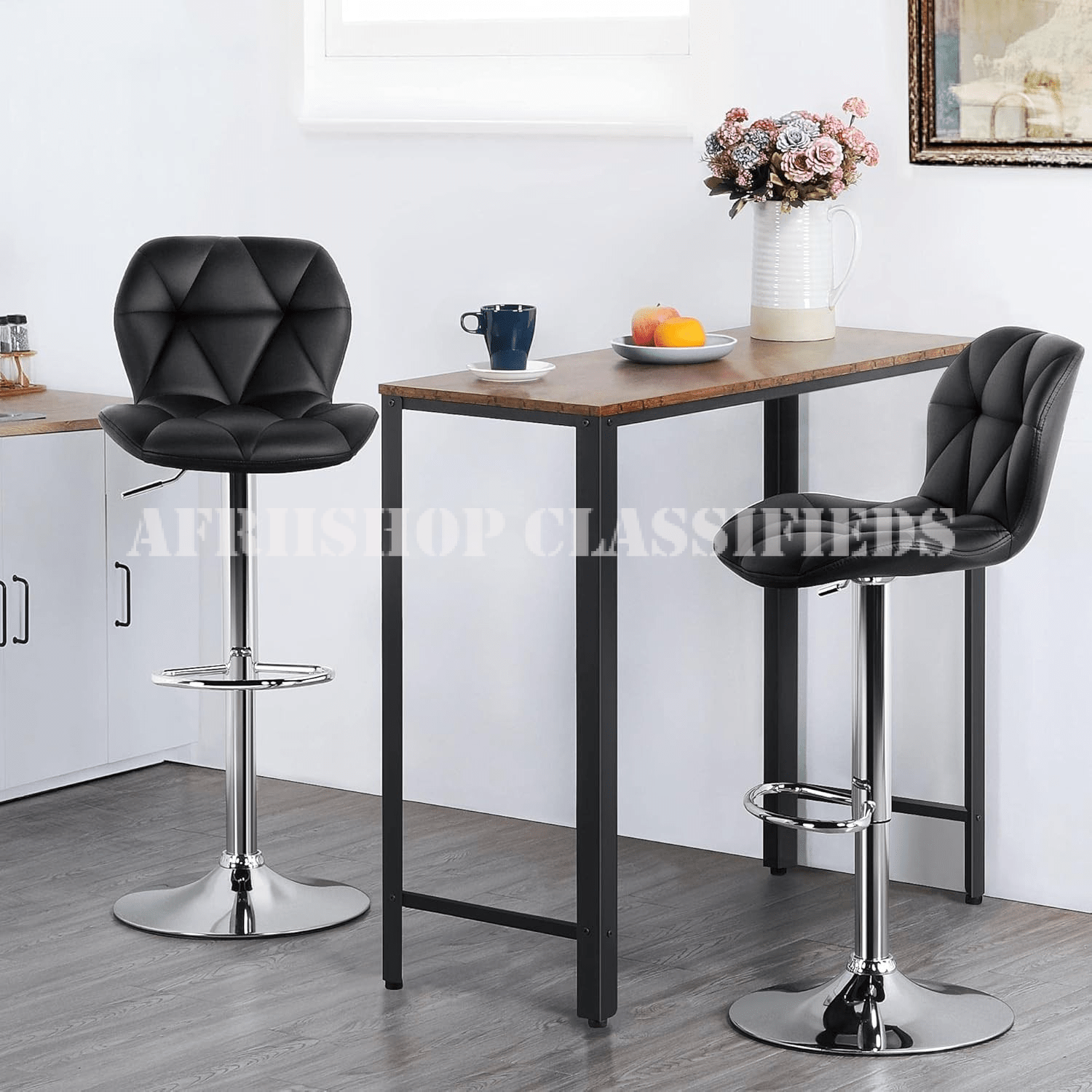 Adjustable Swivel Bar Stool