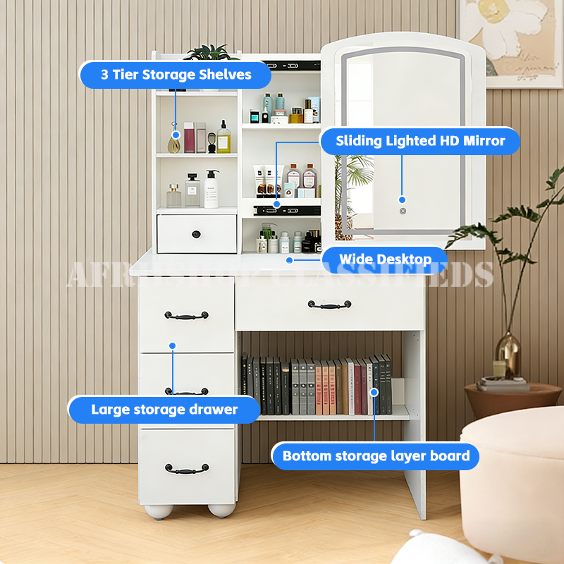 Dressing Table;Vanity Dressing Mirror With Sliding Mirror